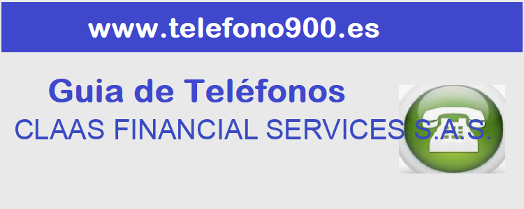 Telefono de  CLAAS FINANCIAL SERVICES S.A.S.